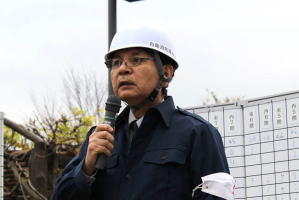 ▲湊口医学部長(自衛消防本部長)