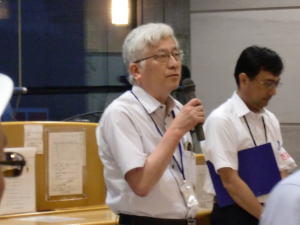 ▲自衛消防隊本部長:清島医学系研究科長より講評
